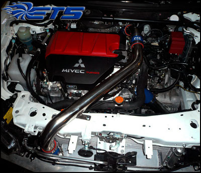 Mitsubishi Evolution EVO X 10 ETS 3 Upgrade Intercooler Kit with Black Piping for 2008 